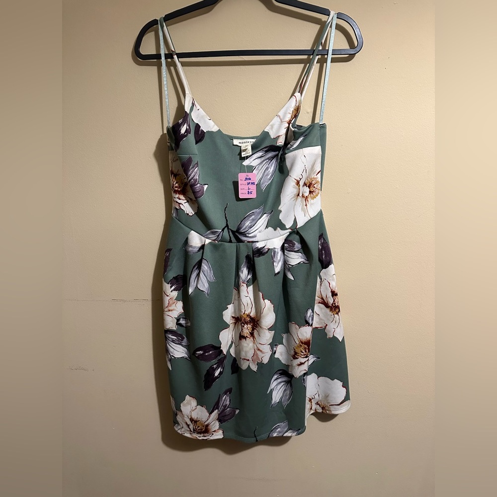 Summer Dress Sage Floral